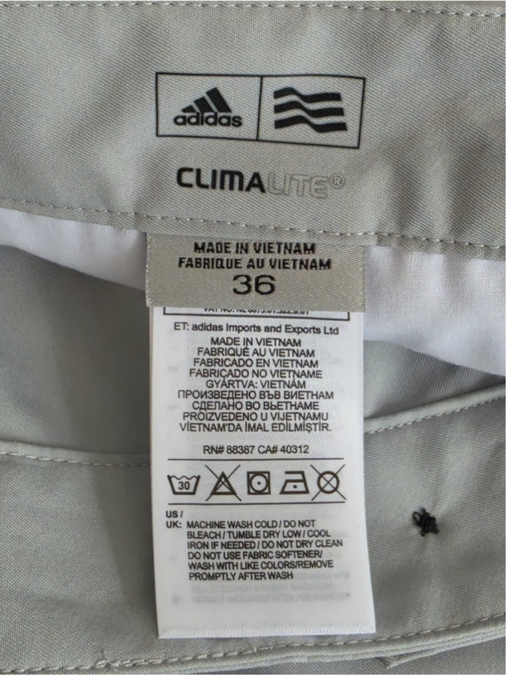 NWT Adidas Men's Performance Golf Shorts Grey Flat-Front Athletic 36 Climalite - Picture 8 of 10